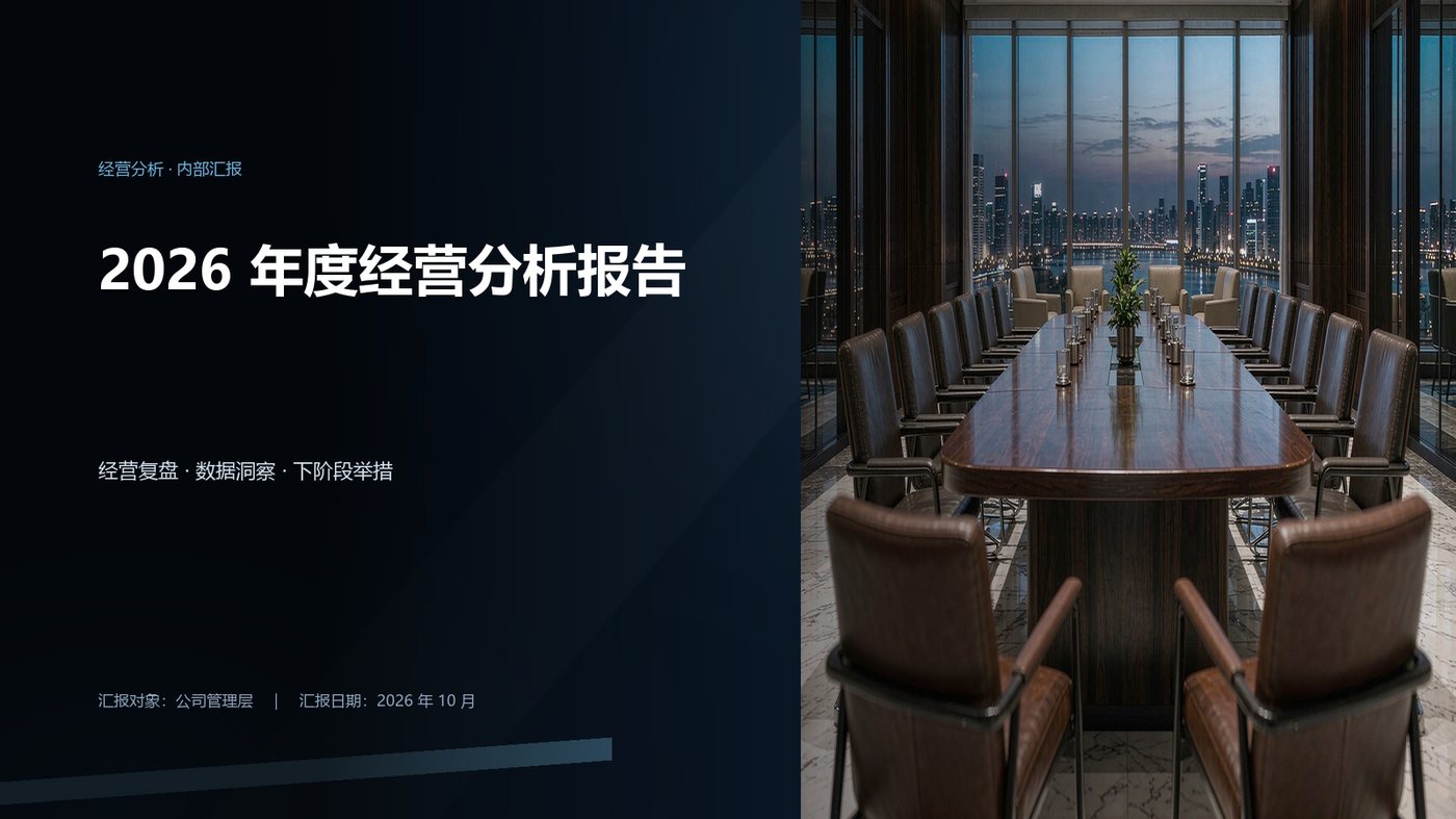企业年度经营分析报告 封面页